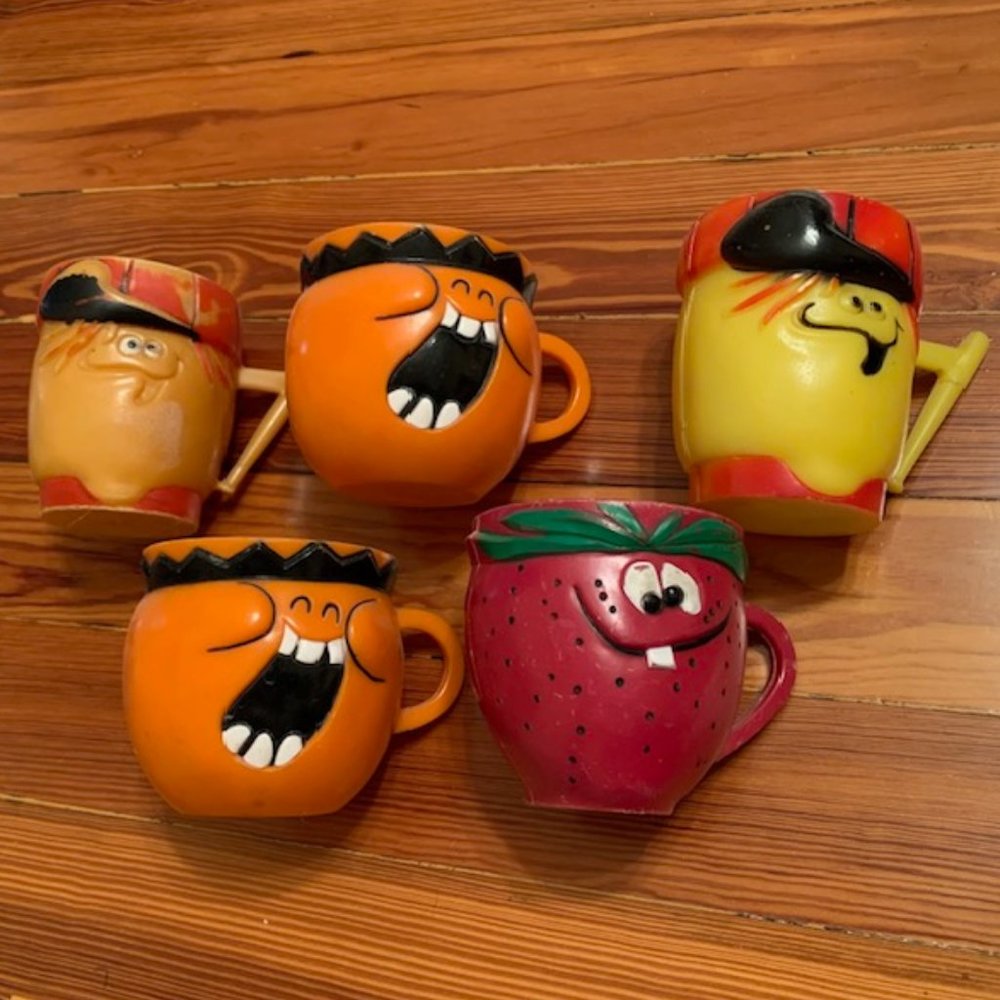 Vintage Pillsbury  Funny Face Mugs Cups